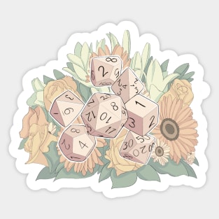 Yellow Flower Dice Sticker